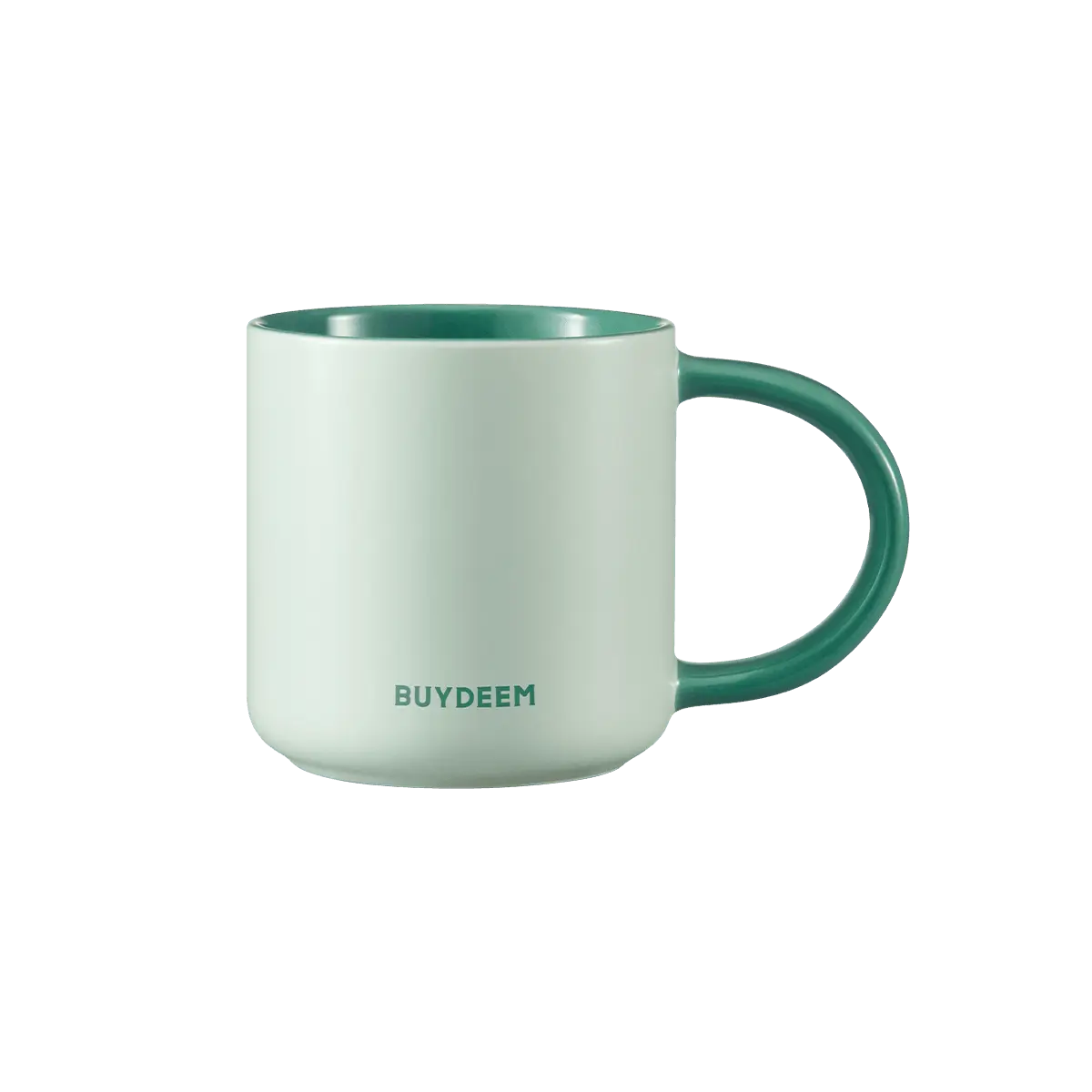 BUYDEEM Ceramic Frosted Coffee Mug 350ml - Aesthetic Candy Color Tea Cup for Couples and Friends - Stylish Light Green Drinkware