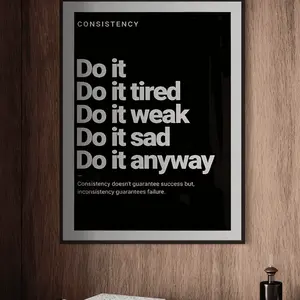 Inspirational Quote Canvas Wall Art Hanging Wall Art Style Decor Poster Frameless Motivational Saying Print Home Off Classic Posters (No Frame)