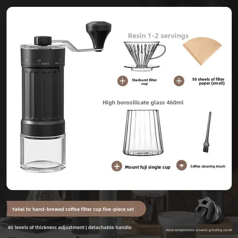 Yahei HC [5-piece set] low-temperature ceramic gri