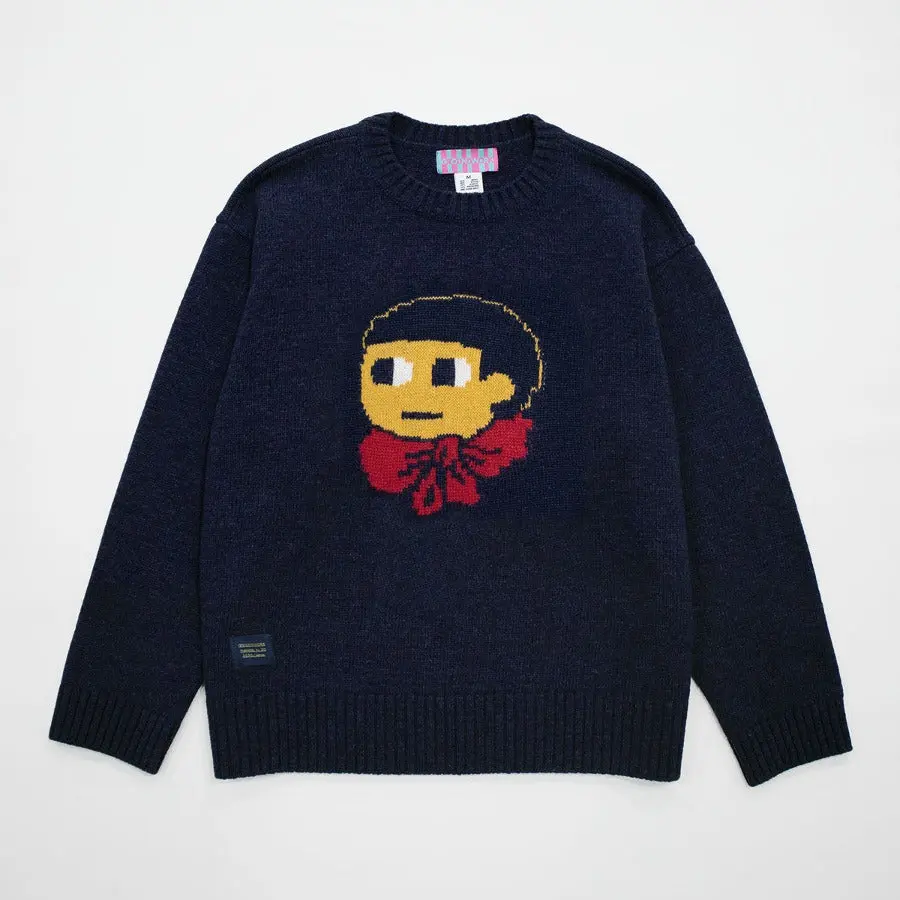 2023_BOTTARI MAN FACE KNIT SWEATER