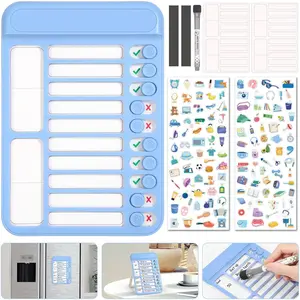 Dry Erase Chore Chart for ,  Whiteboard Checklist Board, Chore Checklist Slider  Board, Daily Routine Chart Schedule Board Task  for Home Refrigerator, Wall, Desk