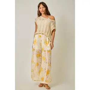The Golden Rose Lace Palazzo Pants