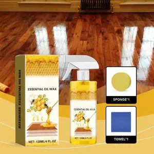 Beeswax Wood Polish Spray 120ml, Natural Beeswax Furniture Polish Polishing Cleaner for Floors, Cabinets & Wooden Surfaces, Non-Greasy Anti-Dust Formula for Long-Lasting Shine & Protection.