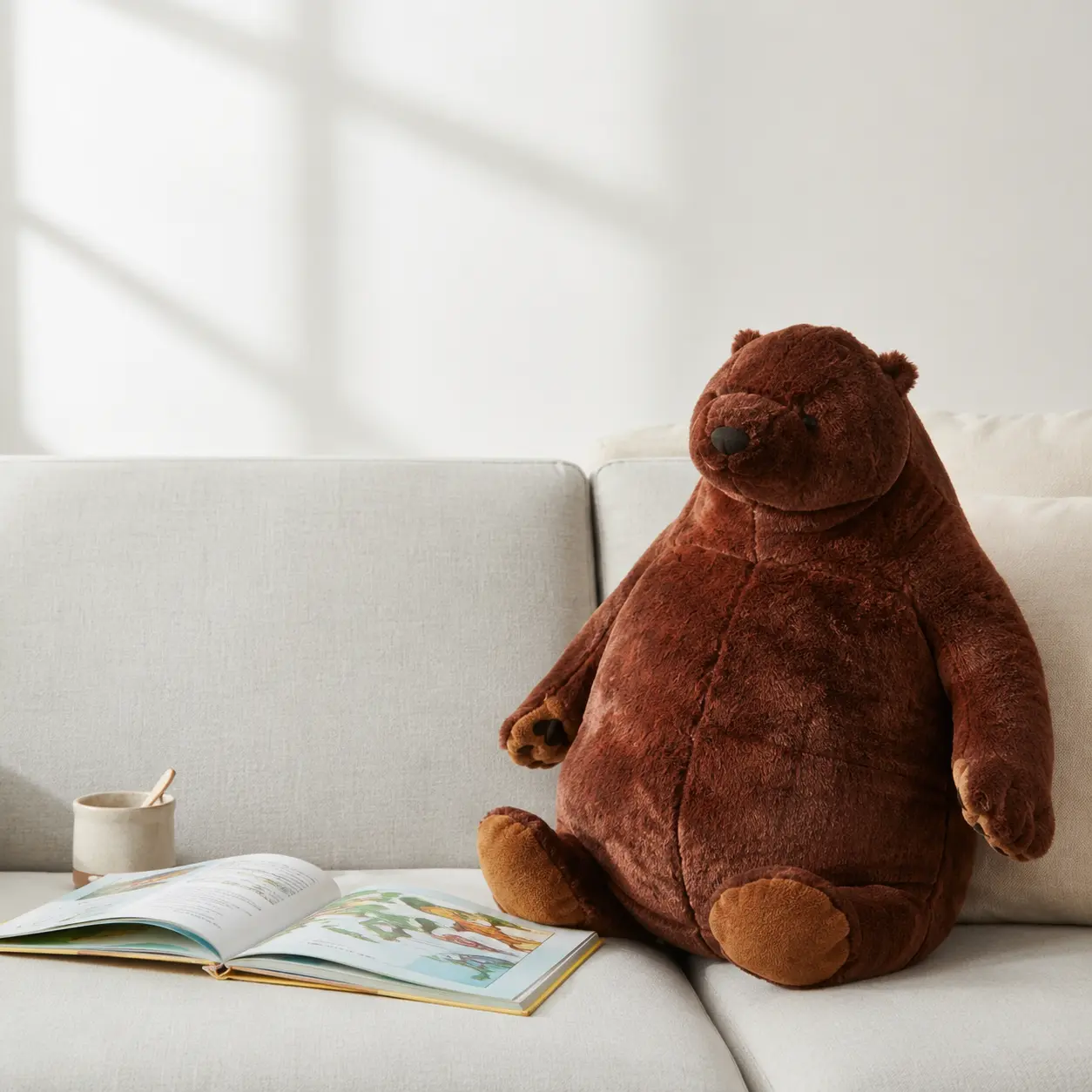 CHUBBYJOY 23Inch Jungle Bear Plush Toy, Soft Stuffed Sitting Bear Animal, Squishy Cuddly Bear Pillow, Kawaii Stuffed Animal, Lovely Plush Gift, Cute Girly Gifts, Birthday Holiday Present for Kids Girls Boys Bear Lovers