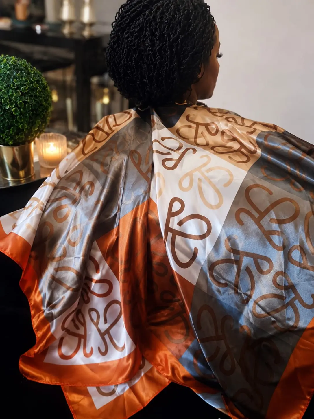 Luxury Satin Hair Styling Cape / Salon Cape