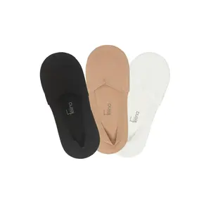 Square Cut No Slip Liner Sock 3-Pack