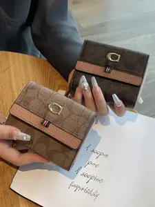 Women's Fashion Wallet New Leather Card Holder Short Compact Foldable Design, Elegant High-End Style, Perfect for Daily Use, Elegant Look