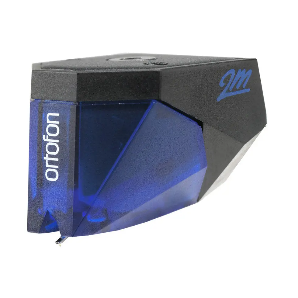 Ortofon 2M Blue Phonograph Cartridge - Nude Elliptical Stylus, Diamond-Tipped Music Accessories for Turntables, Magnetic