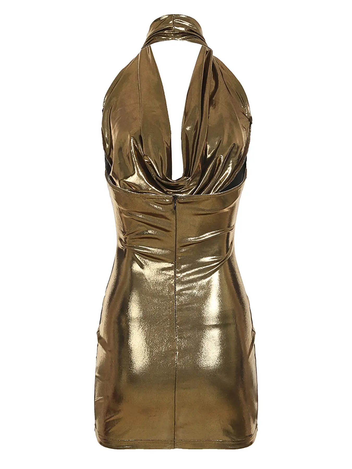 Women's Halter Neck Backless Dress, Sexy Fashion Metallic Fit Bodycon Dress  for Party Club Dating Wear, Women Dress for Summer - TikTok Shop