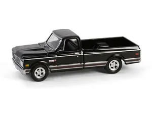 1972 Chevy Cheyenne C10 – Black Diecast 1:64 Scale Model - Greenlight 30546