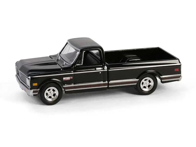 1972 Chevy Cheyenne C10 – Black Diecast 1:64 Scale Model - Greenlight 30546