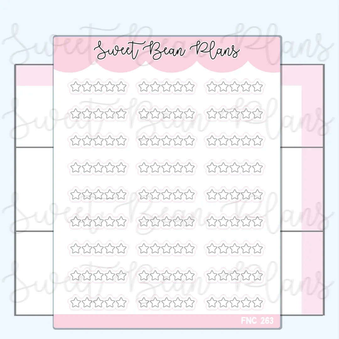 Reading Star Ratings Vinyl Planner Sticker | Fnc 263 Reading Star Ratings Vinyl Planner Sticker | Fnc 263