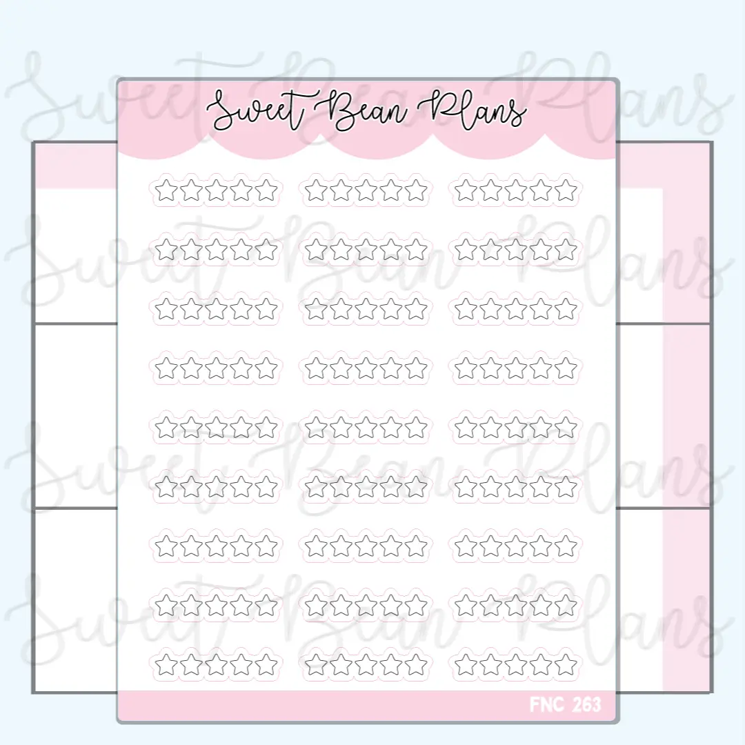 Reading Star Ratings Vinyl Planner Sticker | Fnc 263