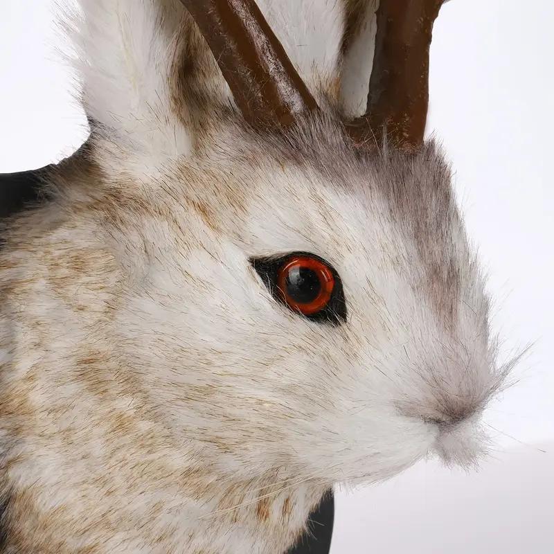 Jackalope Head Resin Wall Hanging Ornament, Animal Specimen Style Wall Art, Home Decoration, Unique Gift Ideas, Hangable, Wall Ornaments