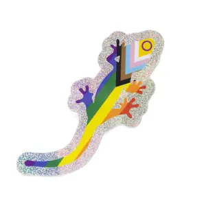 Progress Pride Gecko Sticker
