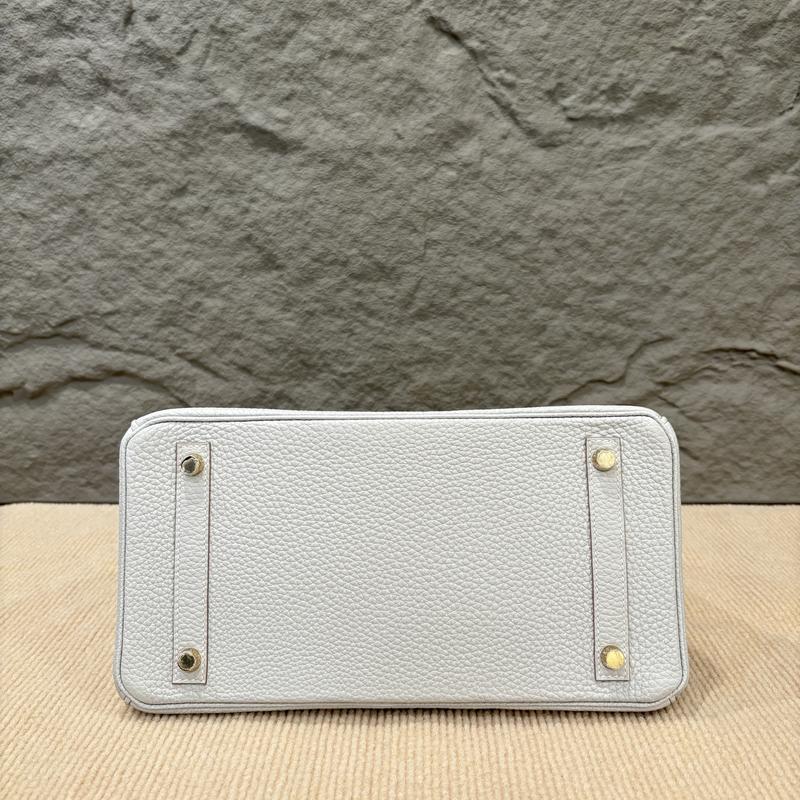 Pre-owned HERMÈS Leather tote bags Hermes Birkin 30 Togo 80 Pearl Grey (zbbb0918a9)