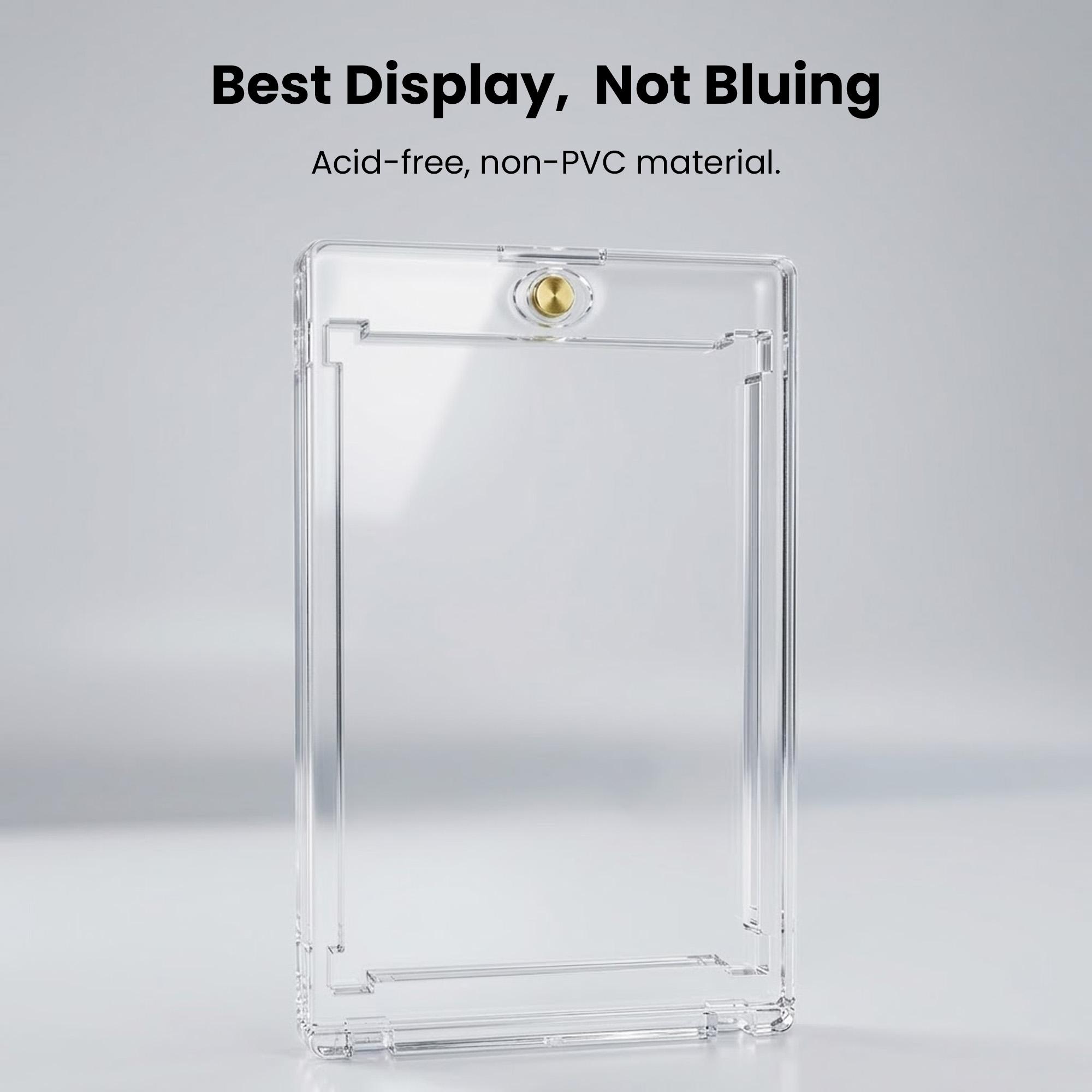 Magnetic Card Holders for Trading Cards – 5 Pack One Touch Cases, Fits Multiple Thickness (35PT–360PT), UV Protection, Clear Display