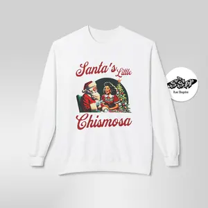 Santa's Little Chismosa Christmas Sweatshirt | Funny Latina Holiday Sweater