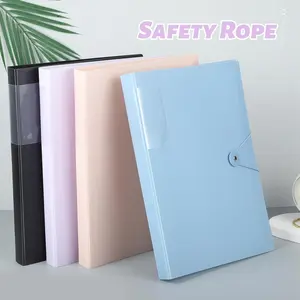 4 Pcs A4 Display Folders, Total 160 Pockets Display Book Folder with Plastic Sleeves and Safety Rope Presentation Folders Document Project Folder for School and Offices