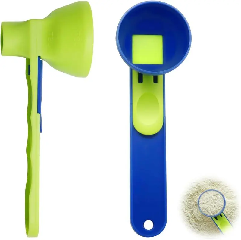 2PCS Precision Pro Powder Funnel - High-Quality Kitchen Measuring Utensil, Home Kitchen Use Tools and Gadgets for Pre Workout, Protein Powder Scooping, Kitchen Tools And Gadgets