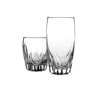 Radiant 12 Piece Glasses Set - Clear Glasses for 16 oz & 12 oz, Ideal for Various Beverages