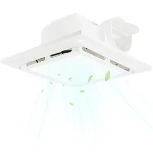 Bathroom Exhaust Fan with LED Light 125 CFM, 9.5" Panel, 0.7 Sone Low Noise,Cutout Size 8"x8",Duct 4 Inch Quiet Bath Ceiling Vent Fan Combo with 6500K 1200LM LED Light, for Bathroom, Laundry, Shower