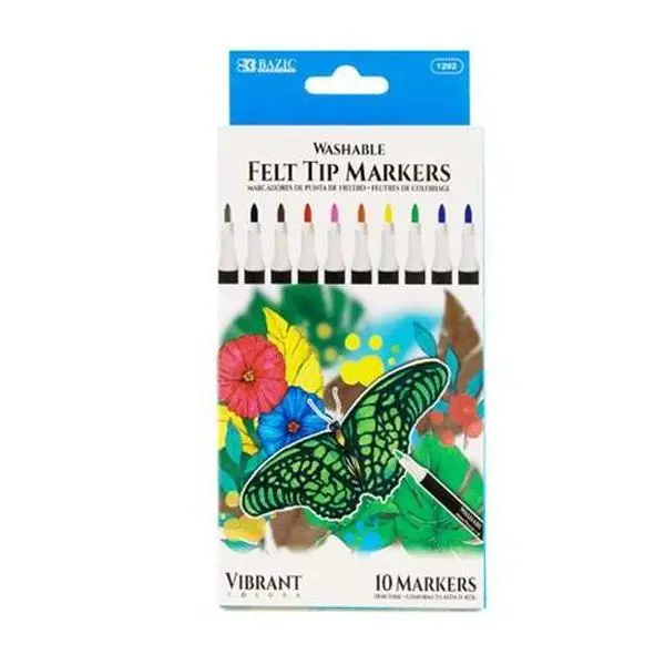 Washable Felt Tip Markers 10 pk