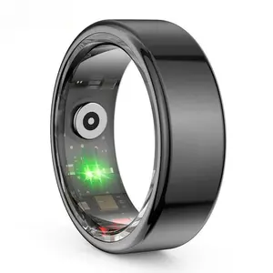 Ultrahuman Ring Cycle Tracking Smart Ring Military Grade Titanium Steel Shell Health Monitoring IP68 & 3ATM Waterproof Multi-sport Modes Affordable Black Wearable Tracker Watch Fitness Tracker Digital Durability Wireless Durable