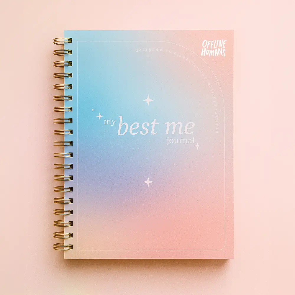 Natalies Outlet My Best Me Journal - A4+ Spiral Bound Quarterly Planner with 252 Pages for Daily Reflections & Productivity - Comfortable Writing Expe