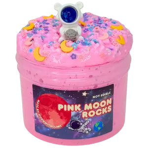 Pink Moon Rocks 8oz Slime Perlite Texture Scented Sugar Cookie