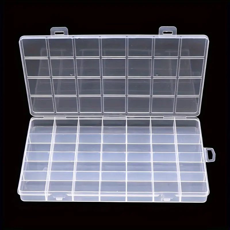 1pc 28-Compartment Divided Compartments Durable Plastic Organizer - Multifunctional Jewelry and Bead Storage Solution with Transparent Display - Ideal for Earring Collections, Crafting Supplies & Fishing Gear, Clear Organizer