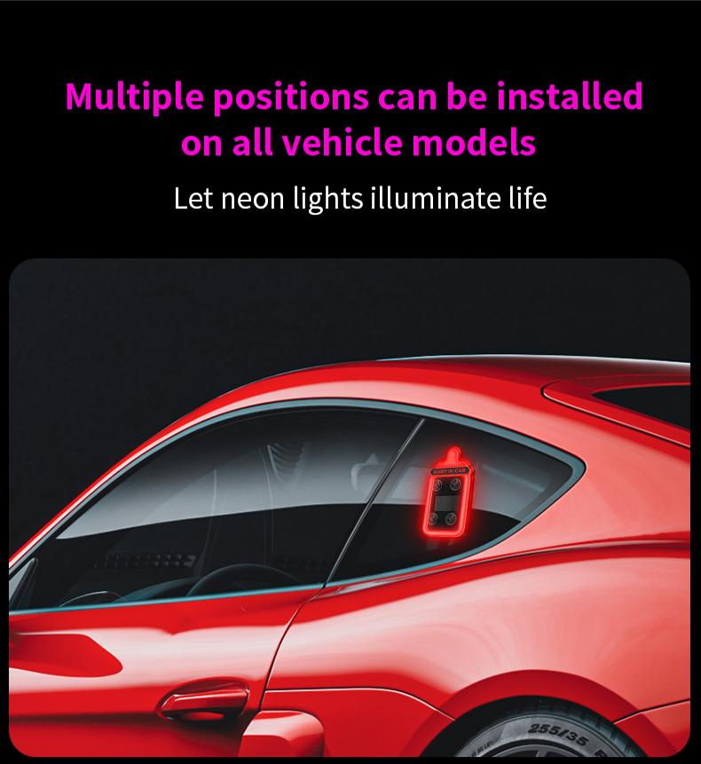 Car Baby Bottle Light Solar LED Decorative Warning Light, Triangle Window & Rear Window Interior Ambient Light, Baby On Board