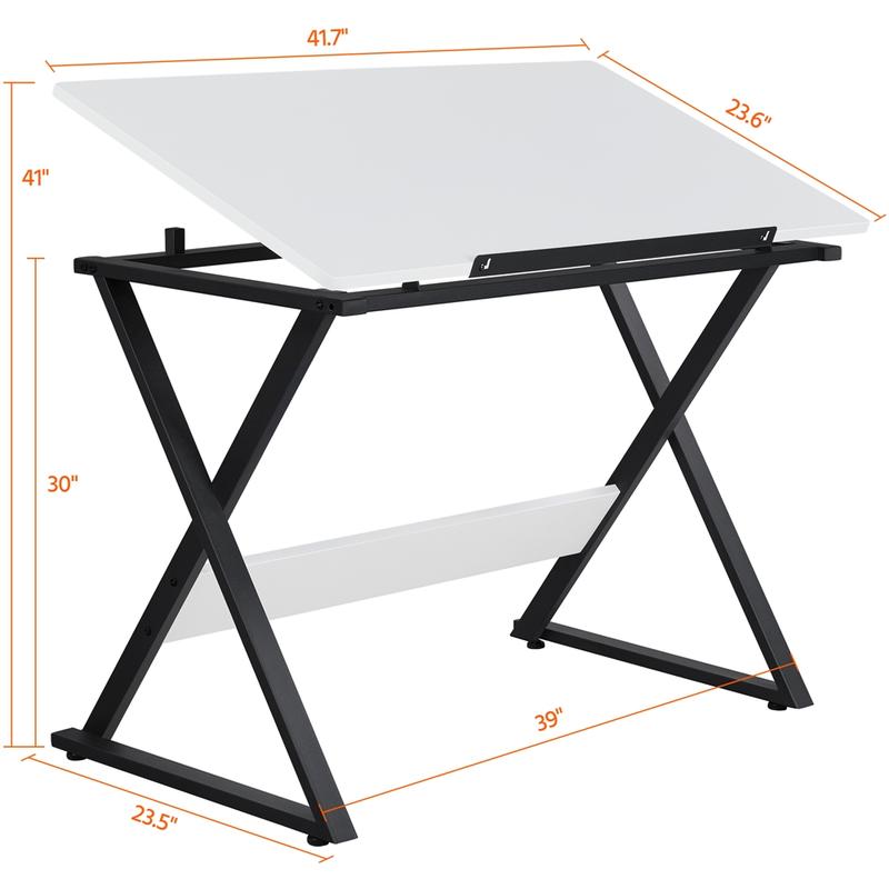 Yaheetech Drafting Table with Adjustable Tabletop Drawing Desk Art Craft Station with Pencil Ledge for Artist Painters Home Office Yaheetech Drafting Table with Adjustable Tabletop Drawing Desk Art Craft Station with Pencil Ledge for Artist Painters Home Office
