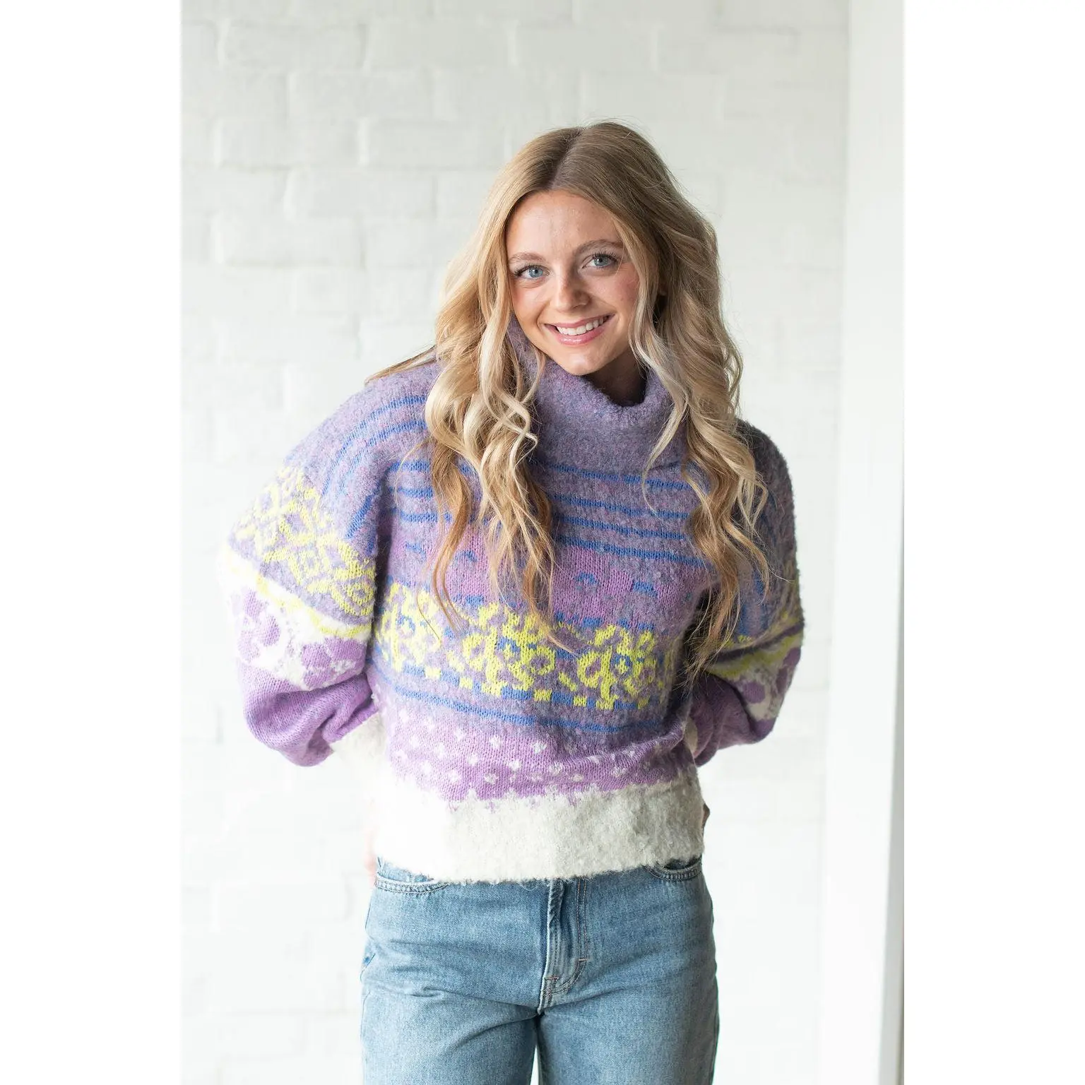 Lavendar Multi Color Sweater
