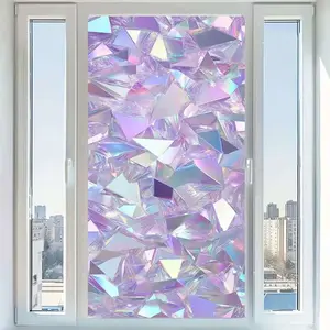 Aesthetic Static Glass Window Film, PVC Electrostatic Adhesive Decorative Film, 17.7x39.3 Inches, Home Kitchen Bathroom Bedroom Balcony