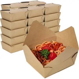 50 Pack 48 oz Disposable Take Out Containers Microwaveable  Paper To Go Boxes for  To Go Containers Takeout Containers Leakproof Greaseproof for Restaurants,  Service, Party