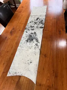 Black & White Cowhide Table Runner