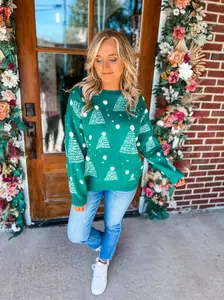 Holiday Tree Sweater- Green