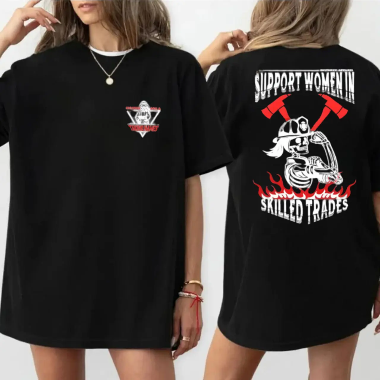 Future Firefighter T-Shirt, Skull with Firefighter Gear Graphic