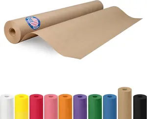 Brown Paper Roll 24" x 1200" (100 feet) - USA-Made Kraft Paper 50lb Thickness - Wrapping Paper for Packing, Moving, Shipping & Crafts/Arts - 100% Recyclable Natural Craft Paper Roll by IDL Packaging