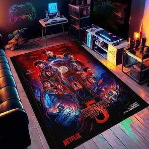 stranger things100 cartoon printed carpet, home living room, bedroom, office chair under carpet, holiday gift for family and friends, Christmas decoration carpet