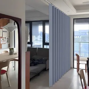 No-drill Fold Able Room Divider Curtain, Windproof & Privacy-protective Curtain, Stylish Space-separating Essential, Ideal for Bedrooms & Living Rooms, Easy Install Curtain