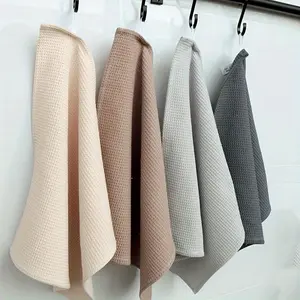 4pcs, Waffle Rag, Woven Kitchen Scouring Pad, Dish Towels, Household Kitchen Plain Rags, Thickened Cleaning Cloth, Kitchen Absorbent Square Towel, Ultra Soft Absorbent Quick Dry Dish Cloth, Kitchen Supplies