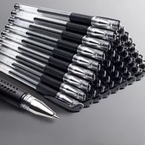 Black Carbon Neutral Pen, 5/10/15pcs Soft Rubber Cover Comfortable Grip Writing Pen, Office Stationery & Supplies for Home School Office