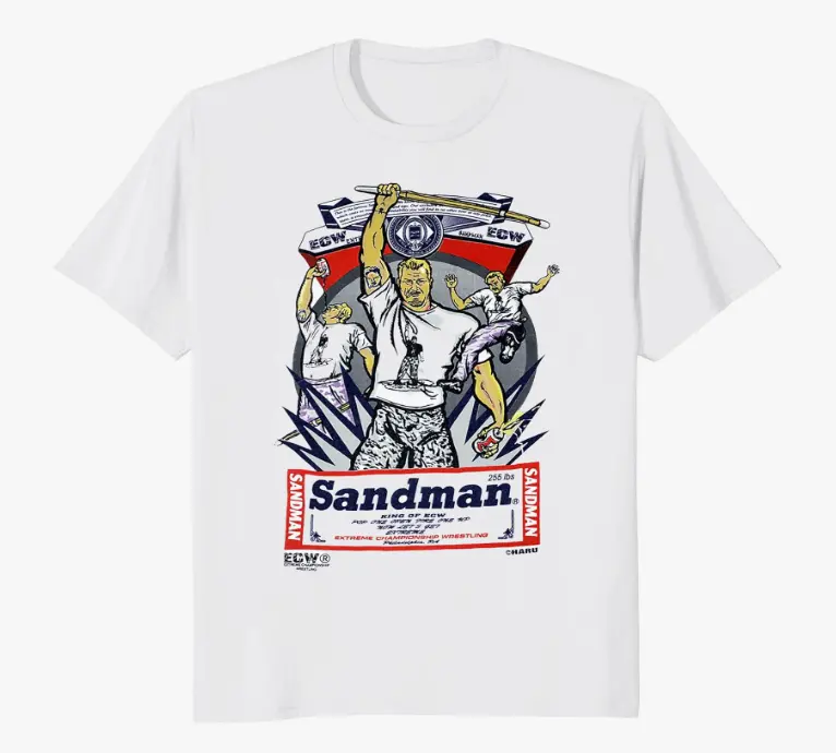 ECW Sandman Blood, Sweat, and Beers Shirt
