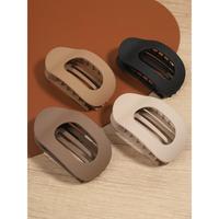 4 solid color hair clips