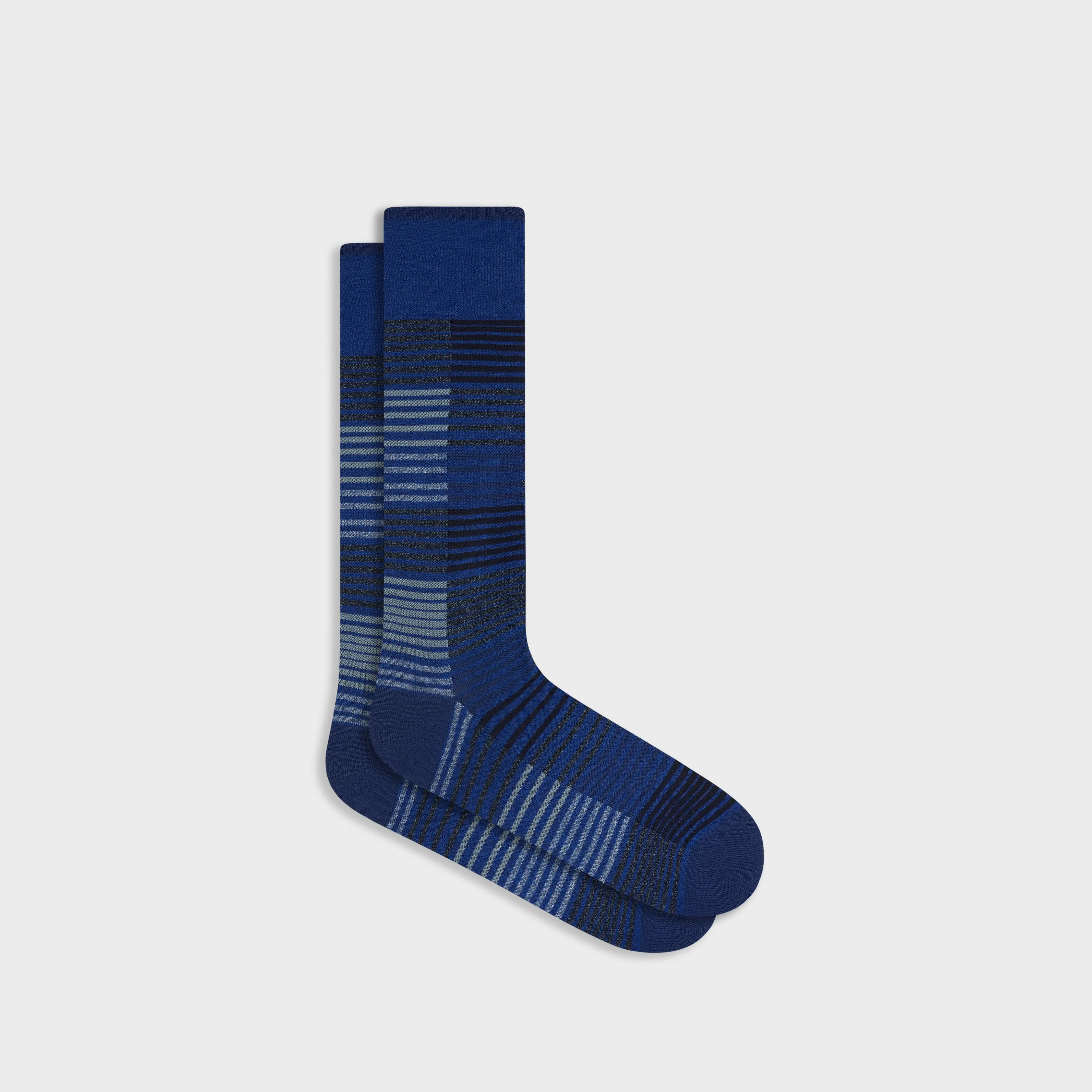 Block Stripe Mid-Calf Socks