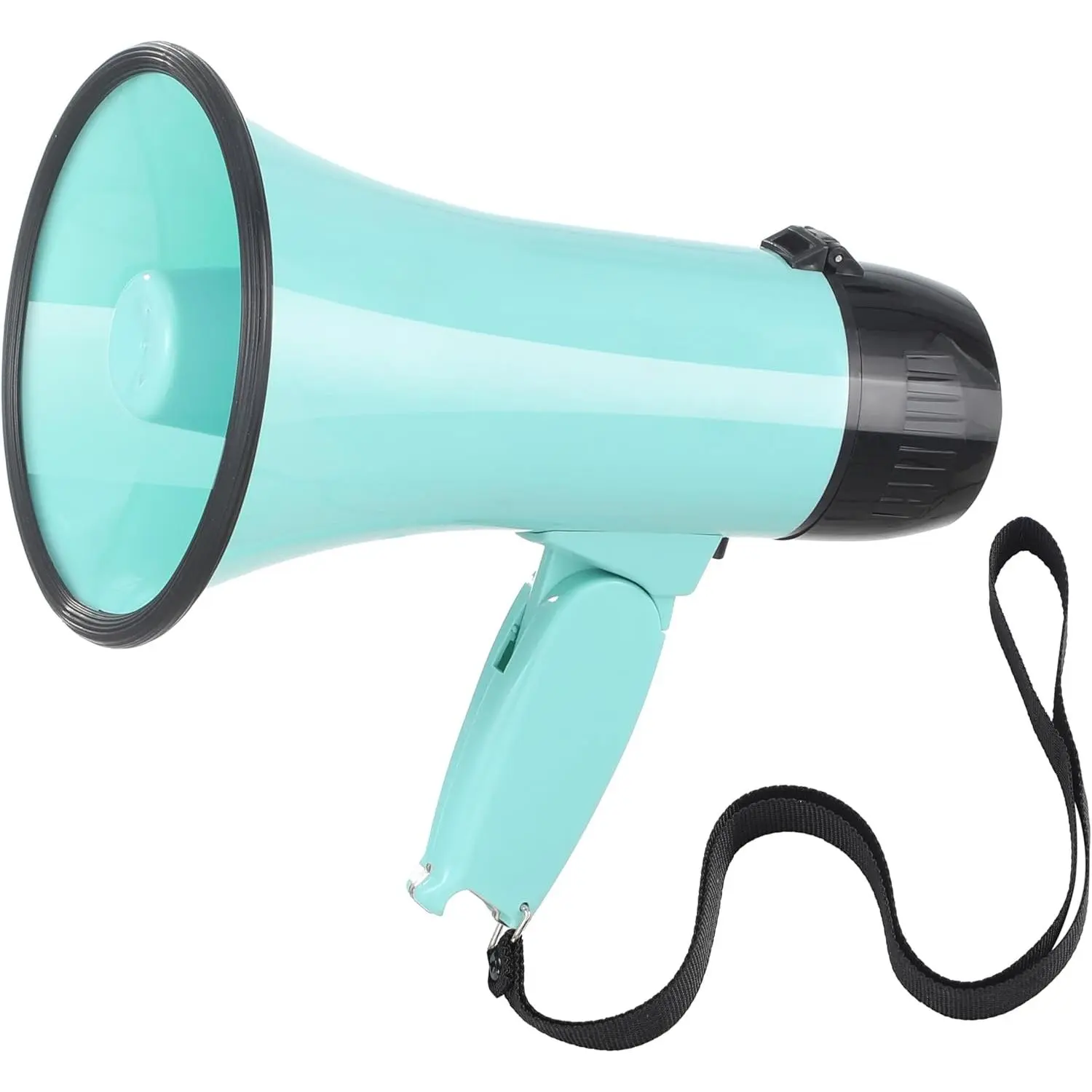Lightweight Portable Mini Horn ABS Plastic Megaphone - 800ft Range Speaker Microphone, Siren, 240-Second Recording, Volume Control, Adjustable Strap, for Outdoor Events, Crowd Management