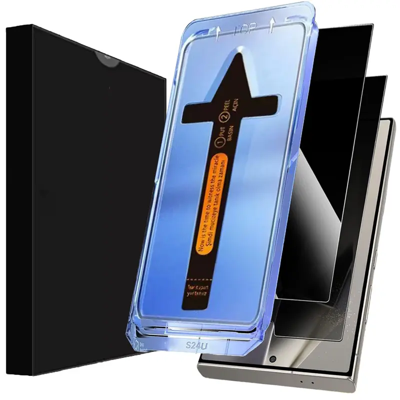 Samsung Galaxy S24 Ultra Privacy Tempered Glass Screen Protector (6.8 in) 2-Pack Phone Accessories, 9H Hardness, Anti-Spy, Bubble-Free Apply, Case-Friendly, Anti-Fingerprint, Touch Accurate, Easy Installation, Scratch Resistant, Smooth