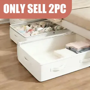 Under Bed Storage Box, Foldable Bed Bottom Organizer, Folding Storage Bin, Space-Saving Closet Bin, Closet Organizers, Ideal for Bedroom Organization